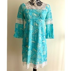 Blue Lily Pulitzer dress- vintage- longish sleeve
